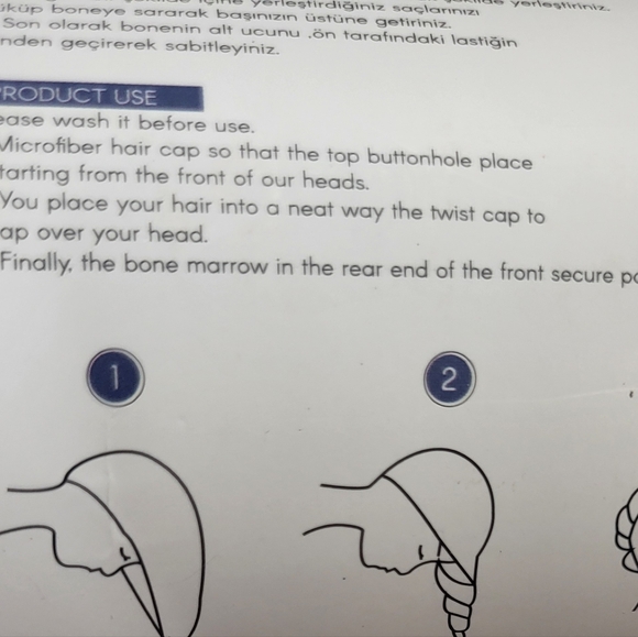 ❤️Microfiber hair cap -Off white-One size - Picture 3 of 3